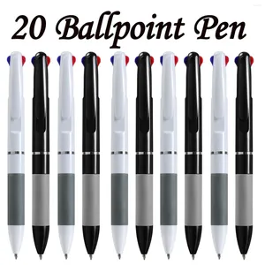 20pcs Ballpoint Pen kawaii Silice 3 couleurs Ink Black Blue Red Ball Penns for Write Kids Students Gift Stationery