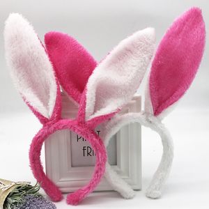 20 pièces/enfants accessoires pour cheveux bandeaux d'oreille de lapin moelleux pour femmes filles bandeau d'oreille de lapin en peluche cadeaux Costume de pâques oreille de lapin pour fête d'adultes