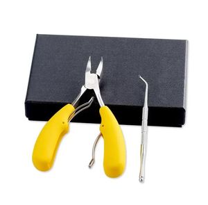 Coupe-ongles en acier inoxydable, pince à cuticules, ensemble d'outils de manucure avec boîte pour ongles incarnés épais, pince à ongles, outils de pédicure, ongle incarné