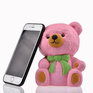 20 unids / lote Kawaii Oso de Dibujos Animados Squishy Slow Rising Jumbo Rilakkuma Crema Suave Perfumada Pan Torta Correa para Niños Juguete Divertido regalo