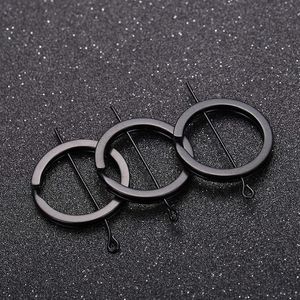 Porte-clés en métal noir, taille 25mm, anneau fendu, haute qualité, adapté au sac, fabrication de bijoux, 20 pièces, G1019