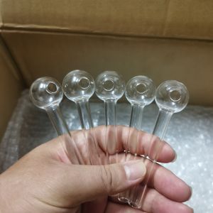 20pcs Pyrex Burning en verre Brûleur d'huile Clear Color Quality Pipes Transparent Great Tube Tubes Nail Pièces 7cm 10cm 12cm