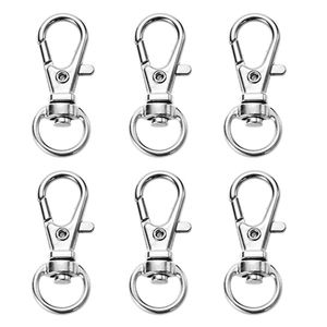 20 pièces en acier inoxydable porte-clés rotatif porte-clés pivotant homard fermoir porte-clés en métal porte-clés pour sac breloque accessoires