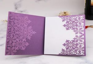 20 piezas Tarjeta de invitación de boda Tapy triple plegable Página insertada blanca Flor de nieve Tema de invierno Fiesta de cumpleaños de Navidad Despedida de soltera 5392727