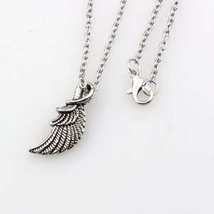 20pcs Collar de ala de ángel vintage Collar para mujeres Antiguo Color de plata