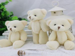 20pcslot de 12 cm Regalos de promoción White Mini Bear Plush Juguetis de peluche Bouquet Bouquet Accesorios para teléfono2526618