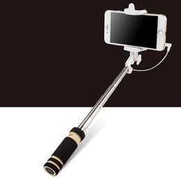 el mini monopie plegable extensible más pequeño todo en uno para Ios android universal selfie stick compatible con iphone 6 S6 EDGE NOTA 4 5 mini 50pcs