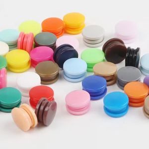 20 juegos de sujetadores de botones a presión T5 12mm, accesorios de costura redondos de plástico para ropa de bebé, Clips para ropa, botón de hoja de cubierta de edredón