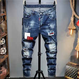 Jeans para hombre pantalones de hombre diseñador negro pegatinas flacas lavado ligero rasgado motocicleta rock revival joggers verdaderas religiones hombres