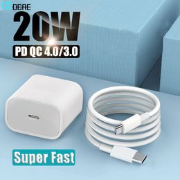 20W PD USB C Oplader Voor iPhone 13 12 Telefoon Snel Opladen Type C QC3.0 Snel Opladen kabel Power Adapter Plug