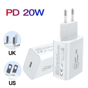 Chargeurs USB C 20w Pd pour téléphone chargeur rapide type-c Qc 3.0 sur samsung S10 S20 Xiaomi charge rapide adaptateur de voyage pour téléphone portable UK EU Plus câbles rapides adaptateur de téléphone britannique