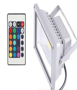 20W RVB LED extérieur à lampe en extérieur étanche IP65 Feux d'inondation de 20 watts Reflecteur d'éclairage haute puissance 16 couleurs lampe à changement avec CON6407606