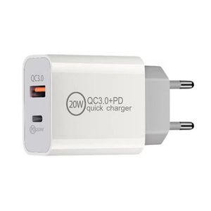 Chargeur USB C 20W à charge rapide EU/US/UK pour iPhone 15 14 Plus 11 12 13 Pro Max Mini X XS XR USB C vers IOS Câble de charge rapide sans boîte Adaptateur secteur US EU UK Chargeurs de téléphone portable