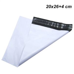 20x26 + 4cm White Express Shipping enveloppe Enveloppe de package auto-scellable Sac auto-adhésif Post Courrier Mailer Plastic Pack Packing Pack LL
