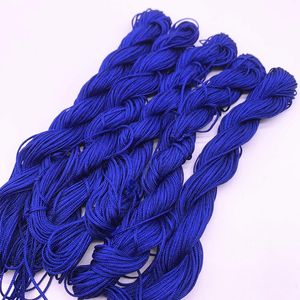 20 yardas 1.0 mm Hilo de cordón de nylon Nudo chino Macrame Rattai Cuerda trenzada para joyería Fabricación DIY Borlas Rebordear para Shamballa H JLLVLE