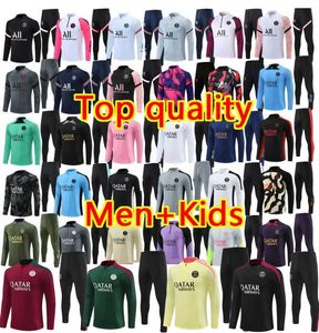 21 22 23 24 25 PPSG MBAPPE Soccer Jersey Track Situit 18 19 20 Traje de entrenamiento de fútbol de París retro Sergio Sergio Ramos Verratti ICardi Mbappe O.Dembele Kids adultos