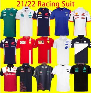21 22 F1 Formule One Racing Pak Auto-team Logo Factory Uniformen Polo Short-Mouwen T-shirt Mannen 2021 2022 Zomer Jersey S-5XL Thaise Kwaliteit Shirts Korte Mouw