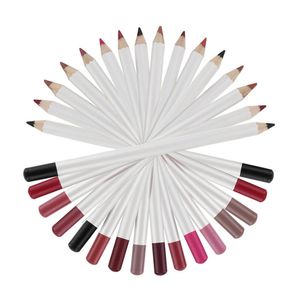 21 colores impermeable delineador de labios lápiz delineador de labios contorno mate lápiz labial de larga duración Retro Color rojo sin logotipo