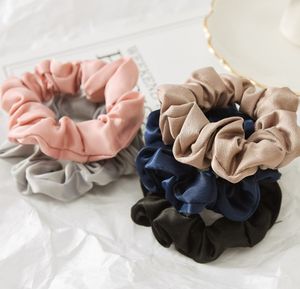 Accesorios para el cabello 21 Unids / lote Scrunchies Venta al por mayor Bandas elásticas para mujeres Color sólido Niñas Cola de caballo Titular Corbatas