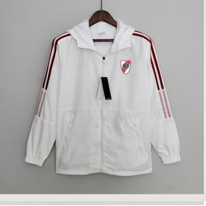 22-23 Club Atlético River Plate Chaqueta para hombre Deporte de ocio Cazadora Jerseys Cremallera completa Cazadoras con capucha Abrigo de moda para hombre Logotipo personalizado