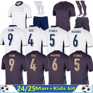 2024 2025 Jerseys de football en Angleterre 24/25 Saka Fode Bellingham Grelish Rashford Sterling Team Kane Kane Football Shirt Shirts Red Blue Blue Men Kits Kits Kits