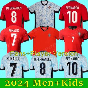 24 25 Euro Portuguesa Portugal Soccer Jerseys Ruben Ronaldo Portugieser Portugais 2024 Football Men and Kids Player Fans version Kits Kits Child World Cup Team