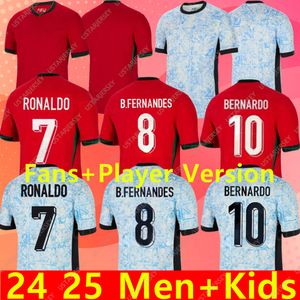23 24 Portuguesa Portugal Soccer Jerseys Ruben Ronaldo Portugieser 2023 Euro Cup Portugais Football Shirt Men Kid Kit Kit Cup Team Portugals Tops Thaïlande