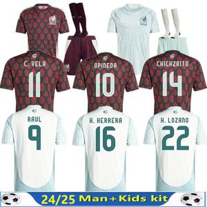 2024 Mexique CHICHARITO Maillots de football pour hommes 24 25 H. LOZANO A. GUARDADO Domicile Vêtements d'entraînement R. JIMENEZ Maillot de football de l'équipe nationale