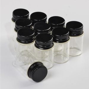 22 * 35 * 14mm 6ml Petites Bouteilles En Verre Bouchon À Vis En Aluminium Mini Bocaux En Verre Vide Transparent Transparent Couvercle En Métal Bouteilles Botellas 100pcs Jdvan