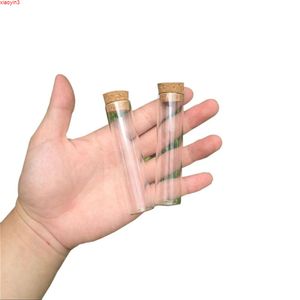 22 * 90mm 22ml Bouteilles transparentes en verre vides avec bouchon en liège Flacons Bocaux Emballage Tube à essai 100pcs / lothaute qualité
