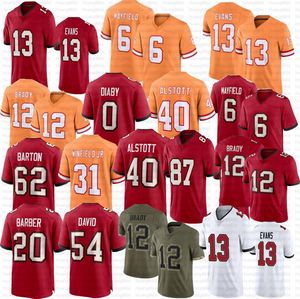 Baker Mayfield Chris Godwin Tom Brady Football Jersey Rob Gronkowski Mike Evans Brooks Antoine Winfield Jr Graham Barton David Vita Vea Alstott Diaby Uguak Barber