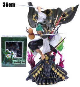 22 Estilo Anime Modelo de fuguure New World Roronoa Zoro Straw Hat Battle Battle PVC Figura de acción coleccionable Regalo Regalo Q9603144