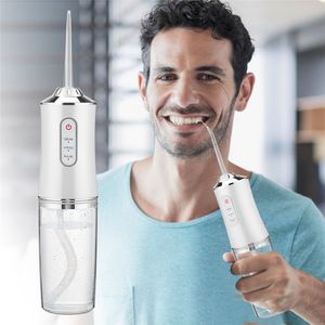 Irrigateur buccal Portable et Rechargeable, hydropulseur, 220ml, 4 buses, 3 Modes, blanchiment des dents, étanche IPX7, pour adultes