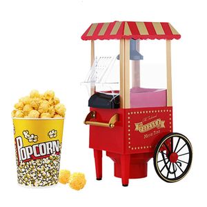 220V électrique pop-corn fabricant maison maïs pop-corn faisant la machine entièrement automatique chariot maïs popper bricolage créativité pour les enfants 240228