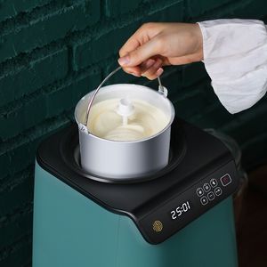 220V italien fruits rouleau Machine à crème glacée congélateur compresseur ménage entièrement automatique Dessert yaourt machine à glaçons