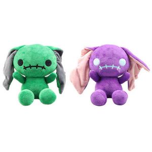 22Cm Zombie Bunny Cuddle Catoon Figure Pop Mignon Lapin Vert Peluche Jouet Doux Enfants Cadeau Jouet Pour Enfants Anniversaire Noël J220729