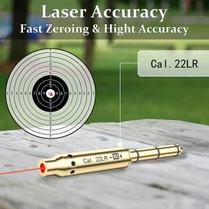 .22LR Laser Bore Bore Barrel Barrel Red Dot Laser Boresger Airsoft Hunting Optics Scope Zeroing Sight For Pistols Rifle