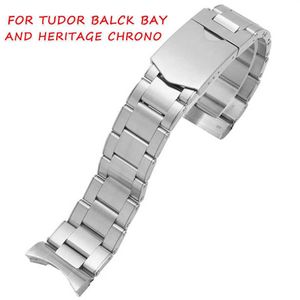 Correa de reloj de acero inoxidable macizo de 22mm para Tudor Black Bay 79230 79730, correa de reloj Heritage Chrono, pulsera sin remache H09152512