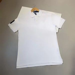22S Descuento Hombres Marca de lujo Camisa de solapa de negocios Casual Manga corta Bordado Top Slim Fit Camiseta S-2XL camiseta masculina logotipo de equitación diseñador de alta calidad