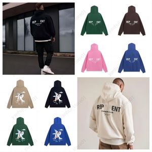 Representhoodie Reprreesent Sudaderas con capucha Sudaderas con capucha Representar Carta Marea para hombre Marca Wild High Street Casual Pareja suelta sudadera con capucha Suéter Abrigo hy