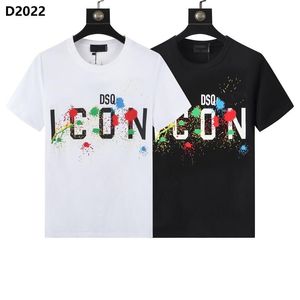 22SS Brand Men T-Shirt Designer d2 Mens Polo shirt tops Luxury Dsquare Print Shorts O-Neck manga corta para hombre Camisas DT2022 dsq Streetwear camisetas ropa