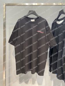 22ss Hommes Femmes Designers t-shirt polo Vague broderie lettres manches courtes Homme Ras du Cou Streetwear blanc noir vert xinxinbuy XS-L