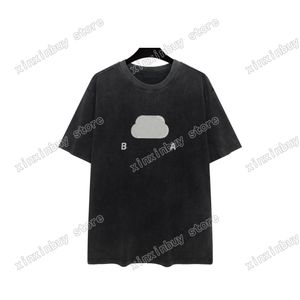 22SS Hommes Femmes Designers T-shirts Tee Lock Silver Lettre DÉTRUITE Cravate Dye Coton Manches courtes Col ras du cou Streetwear Xinxinbuy noir M-2XL