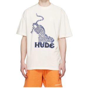 22ss Summer USA Leopard Letter Tee Moda para hombre Camiseta de manga corta Ropa de mujer Camisetas de algodón casual Tres colores