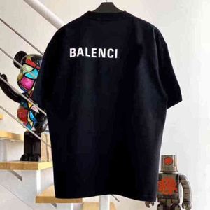 Diseñador de mujer Balanciagas Camiseta Marca de moda París Antes y después de la letra Camiseta clásica de manga corta familiar Pop Hombres y mujeres con el mismo 5xl