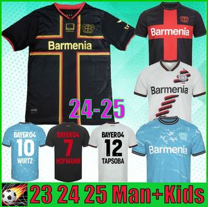 23 24 25 Bayer 04 Jerseys de football Leverkusen X H A K A Boniface Palacios Wirtz Grimaldo Hofmann Hincapie Tapsoba Schick Frimpong 2024 Football Shirts Men Kid Kit Kit