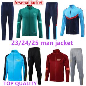 23 24 25 Man Arsen Gunner Veste Long Zipper Tracksuit Soccer Jerseys Martinelli Rowe Saka 2024 Football Pepe Odegaard Nketiah G.Jesus Fabio Man Training set