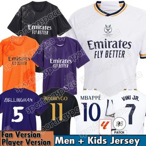 23 24 25 Mbappe Bellingham Real Madrids Soccer Jersey Y 3 Kids Kit Home Away Third Fourth Football Shirt