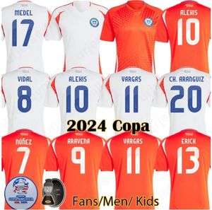 ChILe 24/25 Soccer Jerseys ALEXIS VIDAL Kids Kit 2025 National Team Football Shirt Home Red Away White Full Set Men Camiseta 2024 Copa America ZAMORANO ISLA CH. ARANGUIZ