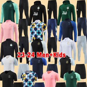 23 24 Chándales de Algerie MAHREZ 2023 2024 Camisetas de fútbol de Argelia SLIMANI ATAL BENNACER Sudadera con capucha de manga larga Conjuntos de fútbol kits para niños